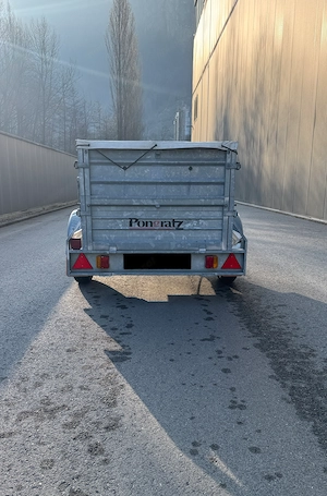 Pongratz Anhänger, gebremst, Stahlausführung, Flachplane Bild 3
