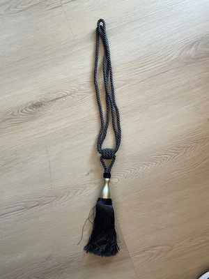 Vorhang blau, blickdicht, mit Kordel Bild 7