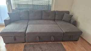 Große Couch GRATIS   232 cm   mit Schlaffunktion   Selbstabholung Bild 2