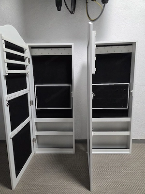2x Schmuckschrank mit Spiegel   weiß, sehr guter Zustand Bild 5