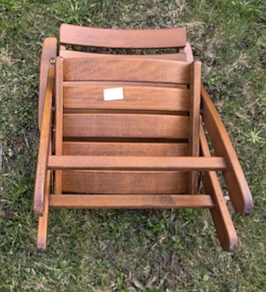 2 verstellbare Gartenstühle Massivholz (Schweizer Qualität) + Polster Bild 2