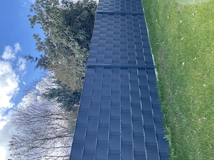 Sichtschutzstreifen Anthrazit für Doppelstabmattenzaun Bild 4