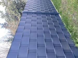 Sichtschutzstreifen Anthrazit für Doppelstabmattenzaun Bild 2