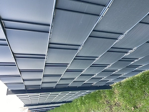 Sichtschutzstreifen Anthrazit für Doppelstabmattenzaun Bild 5