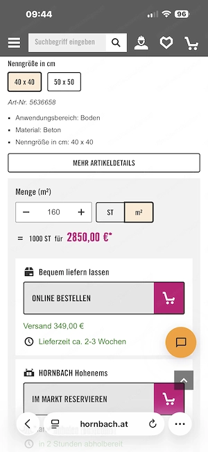 Waschbeton 40x40cm insgesamt 160m2 Bild 2