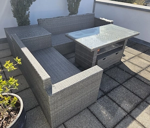 Zu Verschenken:Rattan Sitzgruppe f. Balkon Garten Bild 2