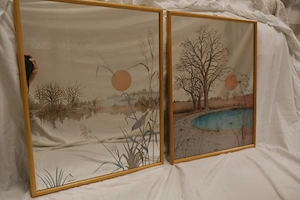 2 Vintage-Spiegel (70er) - Holzrahmen Bild 2