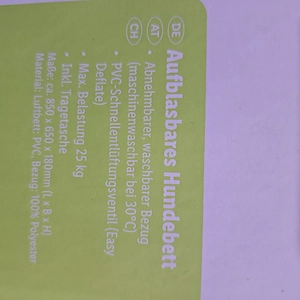 Aufblasbares Hundebett Bild 3