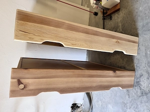 Bettschubladen Massivholz, geschliffen, Natur  Bild 2