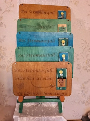 Dekoratives, lustiges Klingel Holz Schild Tafel Mausefalle gelasert