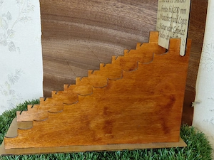 Messer Steller Ständer Display Halter Holz für 9 -11 Taschenmesser Breite bis 200mm gelasert ab 30  Bild 2