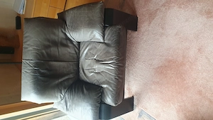 Couch - Garnitur in Leder 3teilig zu verschenken Bild 3