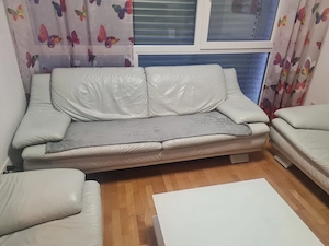 zu verschenken wohnlandschaft 3 teilig sofa couch sessel Bild 3