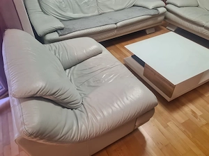 zu verschenken wohnlandschaft 3 teilig sofa couch sessel Bild 4