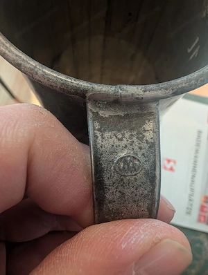 Zinn Messkanne mit Eichstempel  Bild 2