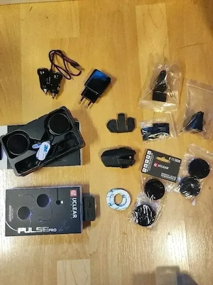 Motorradintercom Uclear Motion 6 Mesh inkl. 2 Stk. neuen Headsets