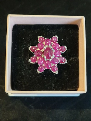 Auffälliger Rubin-Ring mit 5ct aus 925 Silber Bild 5