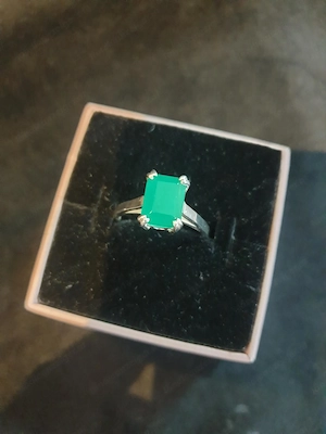 Eleganter Smaragd-Ring mit 2,4ct aus 925 Silber Bild 3