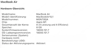 MacBook Air M1 (2020) 512 GB SSD Bild 5