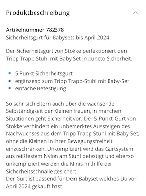 STOKKE Sicherheitsgurt Bild 3