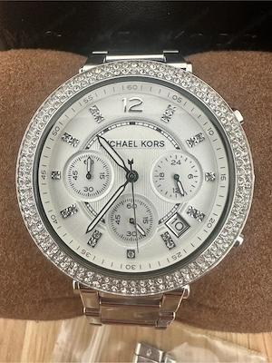 Elegante Michael Kors Damenuhr   Silber & Strass   Perfekter Zustand Bild 2