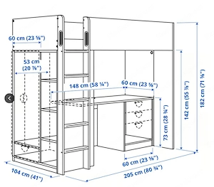 Ikea SMASTAD Hochbett, weiß  Bild 6