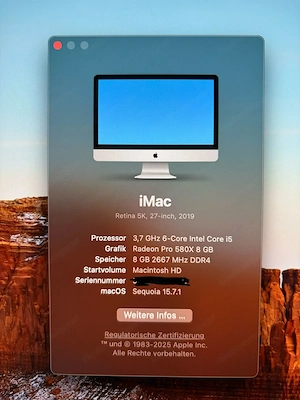 Apple iMac 27 Retina 5K, Top Ausstattung, wie neu! Bild 3