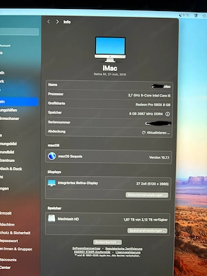 Apple iMac 27 Retina 5K, Top Ausstattung, wie neu! Bild 4