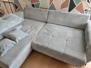 Cord Sofa neuwertig, elektrisch ausziehbar Bild 5