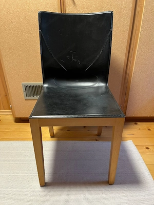 Matteo Grassi Echtleder Esszimmerstühle 