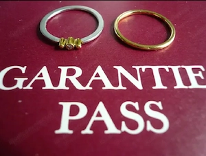 1 Brilliant Ring 0,02ct Diamant, Platin 950K, 1 Gelbgold-Ring 750K, zusammen als Doppelringe! Bild 3