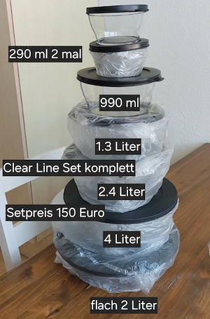 ClearLine Set Tupperware NEU