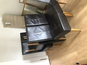 6 Esszimmerstühle, Stühle Echtleder, Massivholz, Stückpreis Bild 2