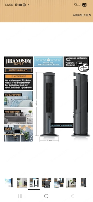 Kühlgerät mit Wasser