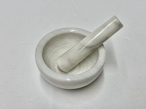 Marmor Mörser mit Stößel (wie NEU) Bild 2