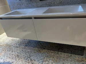 Badkasten inkl. Waschtisch weiß Bild 2