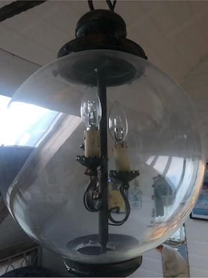 Lampe massiv groß aus Eisen Bild 4