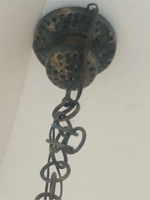 Lampe massiv groß aus Eisen Bild 3