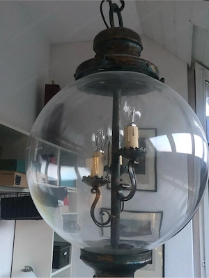 Lampe massiv groß aus Eisen Bild 5