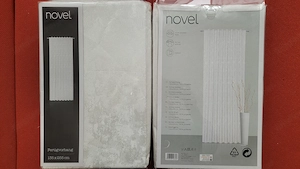 Vorhang neu 135x255 cm weiß strukturiert