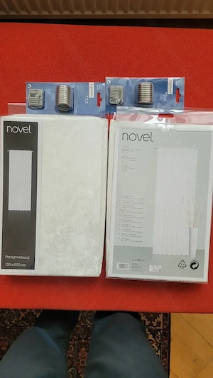 Vorhang neu 135x255 cm weiß strukturiert Bild 2