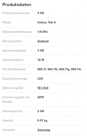Tablet Samsung Galaxy SM-T515 Bild 4