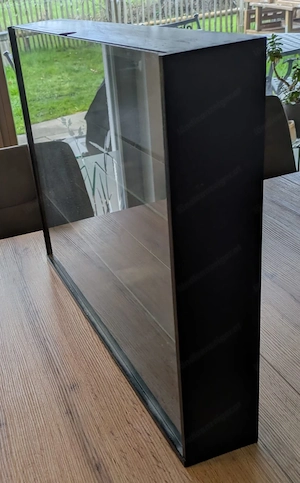 Hängevitrine schwarz mit Glas Bild 3