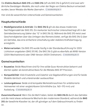 Bandsäge Elektra Beckum BAS 316 G DNB (keine BAS 315) Bild 10