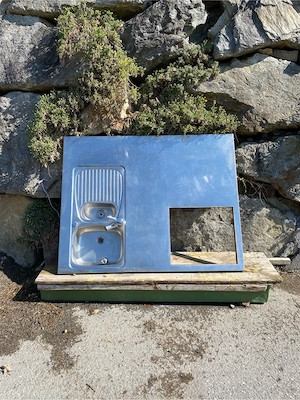 Chromstahlplatte- Kochinsel