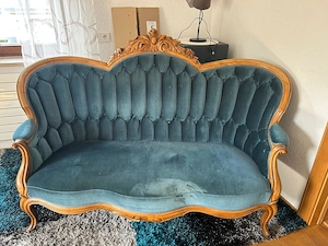 Sofa plus Sessel antik Bild 2