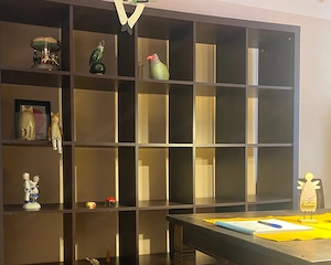 Regal Wandregal Raumteiler Bücherregal 190 x 190 cm Bild 4