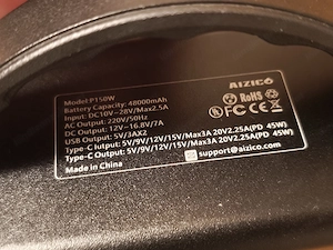 AZIKO 230V   USB-C   12V   150W Powerstation Powerbank leicht & kompakt Bild 5