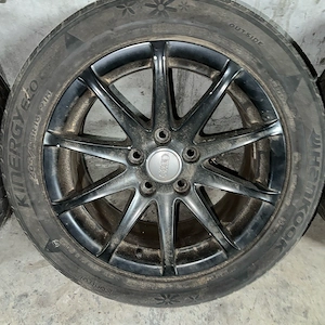 4x original audi alufelgen mit sommerreifen 205 55 16 91H Bild 5