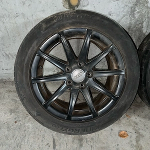 4x original audi alufelgen mit sommerreifen 205 55 16 91H Bild 3